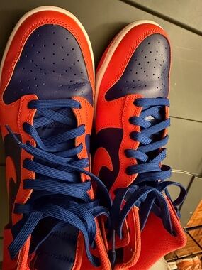 Men's Blue and orange High-nike dunks